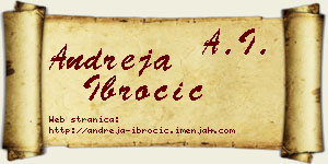 Andreja Ibročić vizit kartica